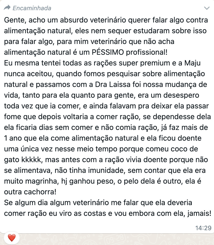 Depoimento sobre a melhor veterinária do mundo - Dra. Laíssa Santiago